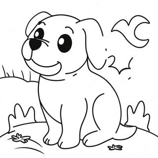 Spooky Ghost Dog Coloring Page 7267-5906