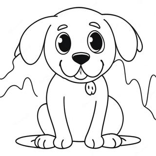 Spooky Ghost Dog Coloring Page 7267-5908