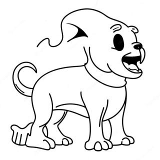 Spooky Ghost Dog Coloring Page 7267-6003