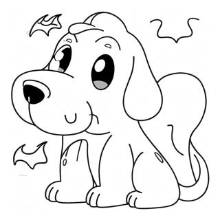 Spooky Ghost Dog Coloring Page 7267-6004