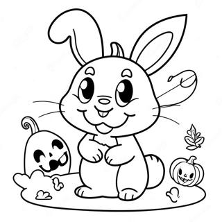 Bunnicula With Spooky Pumpkin Coloring Page 72683-58234