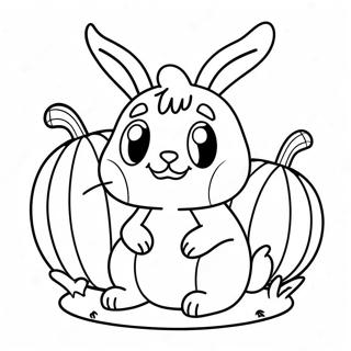 Bunnicula With Spooky Pumpkin Coloring Page 72683-58235