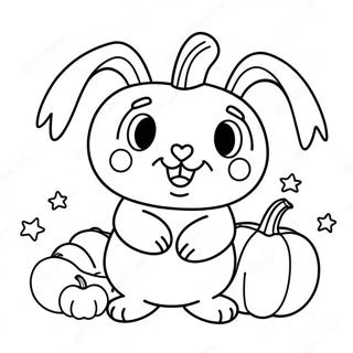 Bunnicula With Spooky Pumpkin Coloring Page 72683-58236