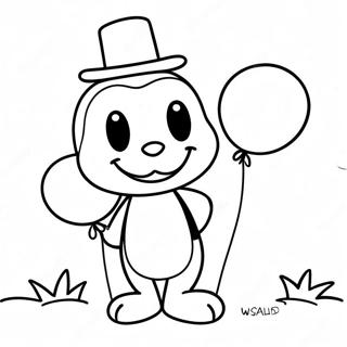 Oswald With Colorful Balloons Coloring Page 72713-58264