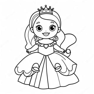 Cute Lol Princess With Sparkly Dress Coloring Page 72723-58267