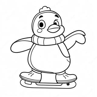 Tacky The Penguin Ice Skating Coloring Page 72743-58285