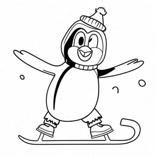 Tacky The Penguin Ice Skating Coloring Page 72743-58286