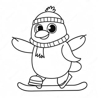 Tacky The Penguin Ice Skating Coloring Page 72743-58288