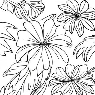 Tropical Palm Leaves Coloring Page 72753-58291