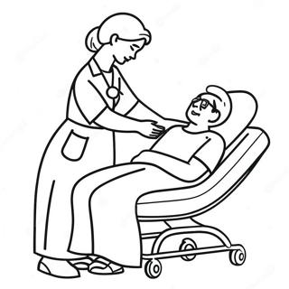 Caring Nurse Helping Patient Coloring Page 72763-58298