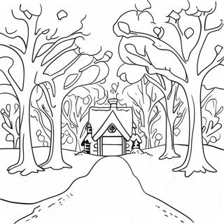 Snowy Day Winter Wonderland Coloring Page 72772-58305