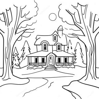 Snowy Day Winter Wonderland Coloring Page 72772-58306