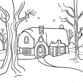 Snowy Day Winter Wonderland Coloring Page 72772-58308