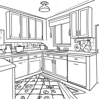 Bright Kitchen Coloring Page 7277-5913