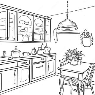 Bright Kitchen Coloring Page 7277-6017