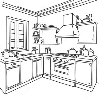 Bright Kitchen Coloring Page 7277-6018