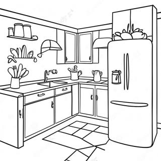 Bright Kitchen Coloring Page 7277-6019