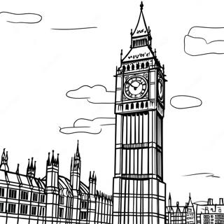 Big Ben Tower Coloring Page 72783-58317