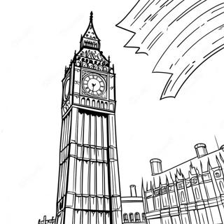 Big Ben Tower Coloring Page 72783-58318