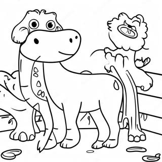 Colorful Animals In The Zoo Coloring Page 72803-58331