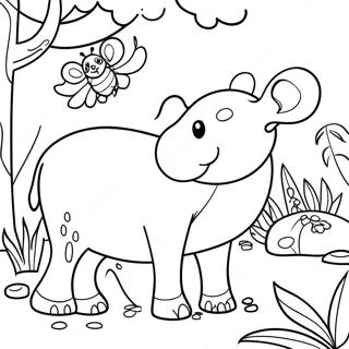 Colorful Animals In The Zoo Coloring Page 72803-58332