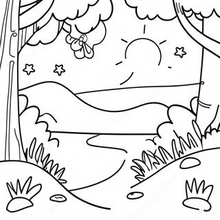 Spring Forward Nature Scene Coloring Page 72812-58337