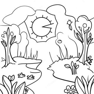 Spring Forward Nature Scene Coloring Page 72812-58340