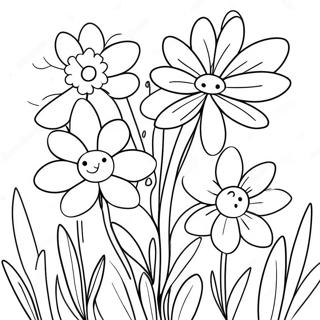 Colorful Spring Flowers Coloring Page 72813-58363