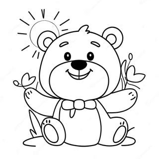 Cheerful Funshine Bear With Sun Coloring Page 72853-58372