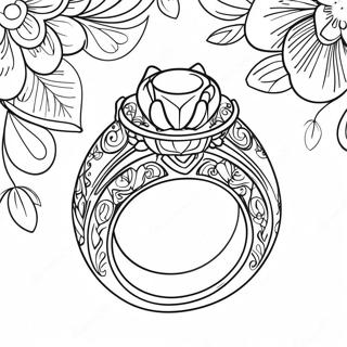 Wedding Ring Coloring Pages