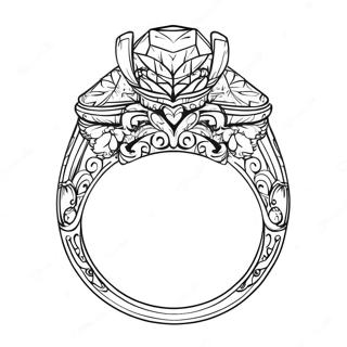 Elegant Wedding Ring Coloring Page 72862-58384