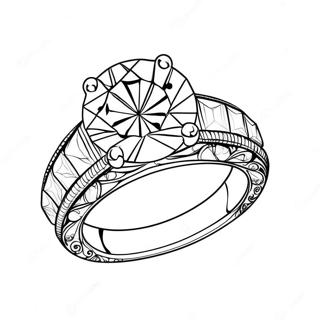 Sparkling Diamond Wedding Ring Coloring Page 72863-58378