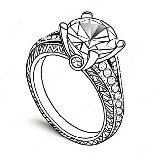 Sparkling Diamond Wedding Ring Coloring Page 72863-58379