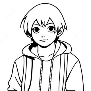 Boy Emo Anime Coloring Pages