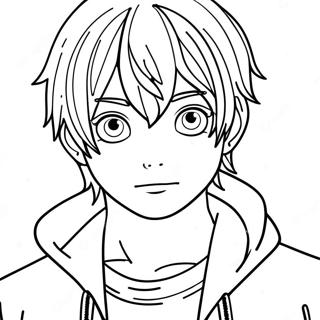 Boy Emo Anime Character Coloring Page 72872-58390