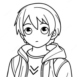 Boy Emo Anime Character Coloring Page 72872-58391