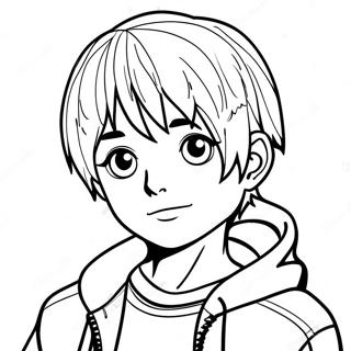 Boy Emo Anime Character Coloring Page 72872-58392