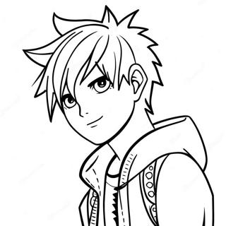 Boy Emo Anime Coloring Pages