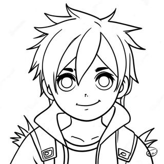 Cool Emo Anime Boy With Spiky Hair Coloring Page 72873-58386