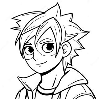 Cool Emo Anime Boy With Spiky Hair Coloring Page 72873-58387