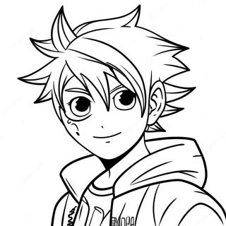 Cool Emo Anime Boy With Spiky Hair Coloring Page 72873-58388