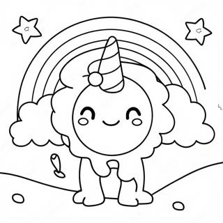 Happy Blue Rainbow Friends Coloring Page 72883-58394