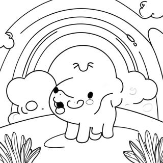 Happy Blue Rainbow Friends Coloring Page 72883-58395