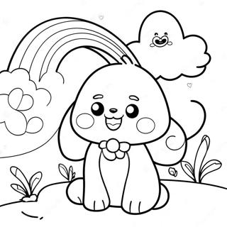 Happy Blue Rainbow Friends Coloring Page 72883-58396