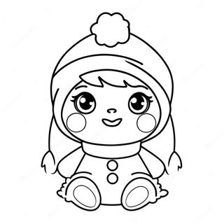 Festive Lol Doll With Santa Hat Coloring Page 72893-58405