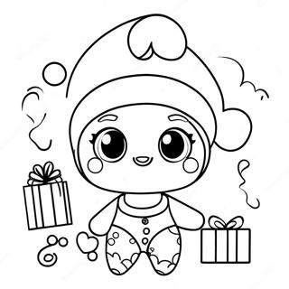 Festive Lol Doll With Santa Hat Coloring Page 72893-58406