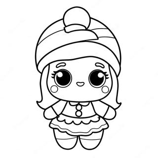 Festive Lol Doll With Santa Hat Coloring Page 72893-58407