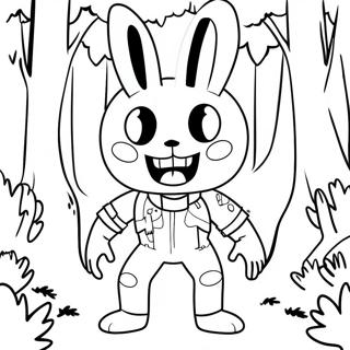 Glitchtrap In A Creepy Forest Coloring Page 72903-58409