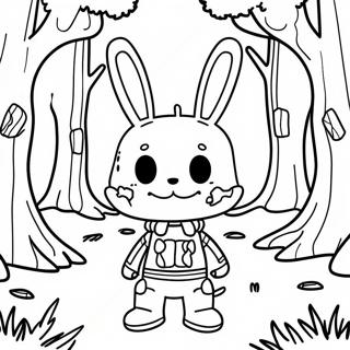 Glitchtrap In A Creepy Forest Coloring Page 72903-58410