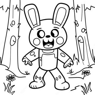 Glitchtrap In A Creepy Forest Coloring Page 72903-58411